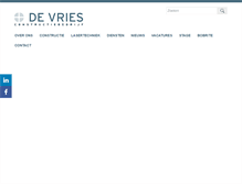 Tablet Screenshot of constructiebedrijfdevries.nl